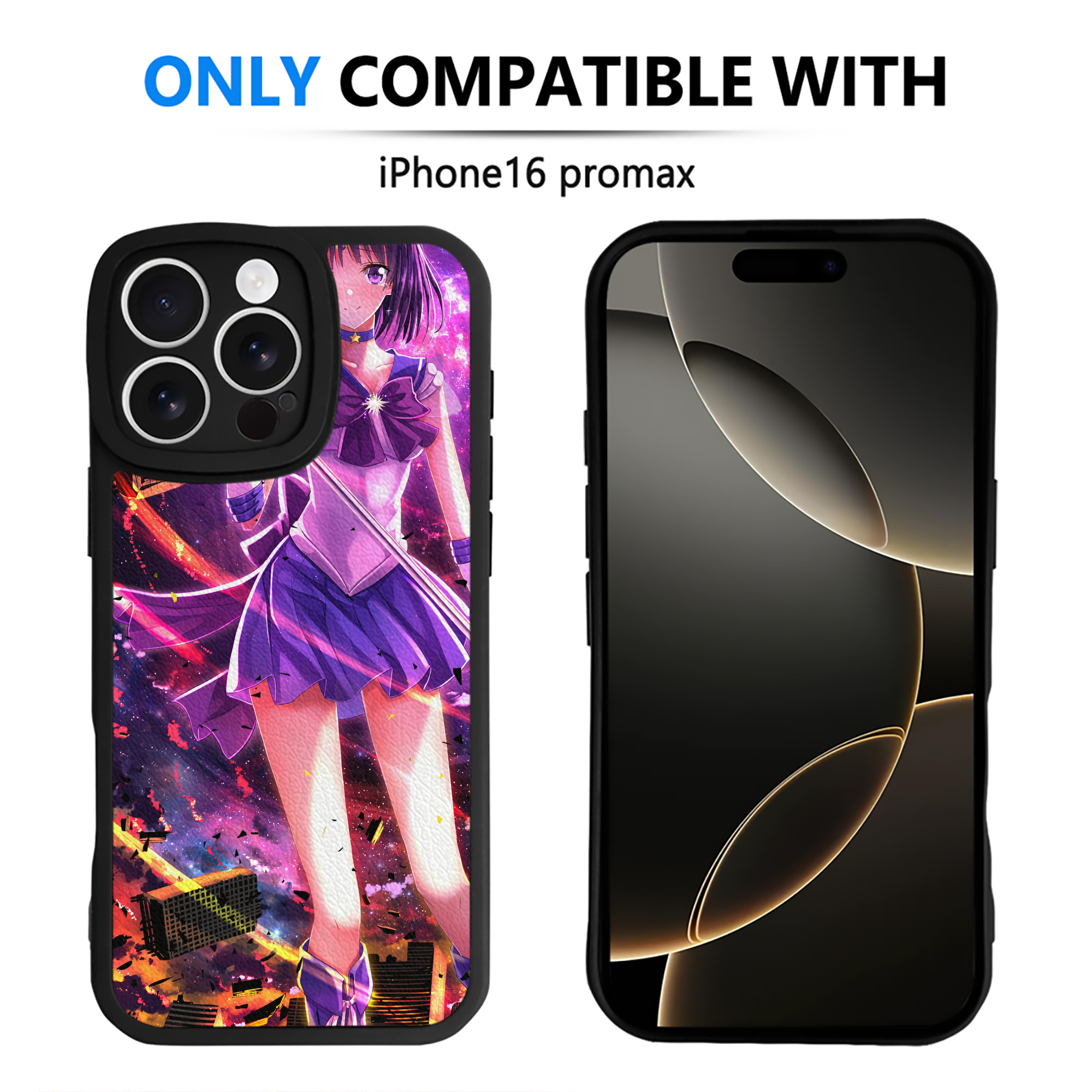 （画像用） 美少女戦士セーラームーン Sailor Moon 【iPhone 16シリーズ対応】シリコンスマホケース（レザー調） 材質：シリコン